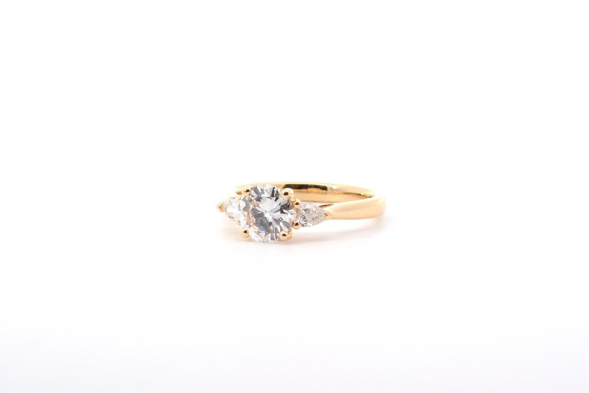 1.03cts D/vs2 Diamond Ring In 18k Gold-photo-4