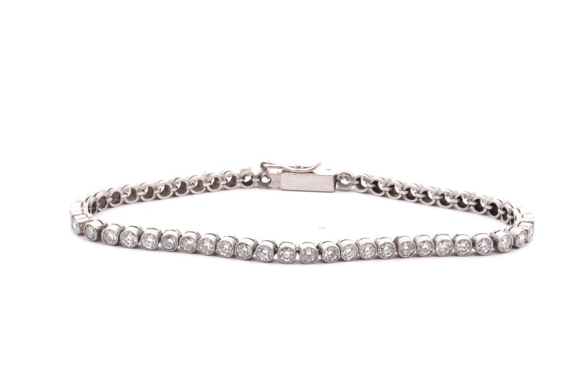 Bracelet Diamants En Platine