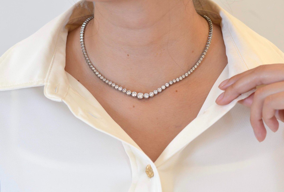 Collier Diamants En Platine-photo-3