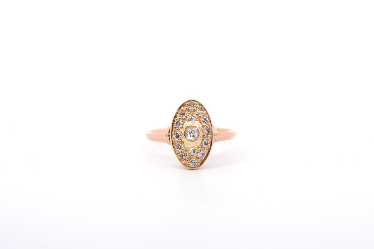 Bague Vintage Diamants En Or 18k-photo-2