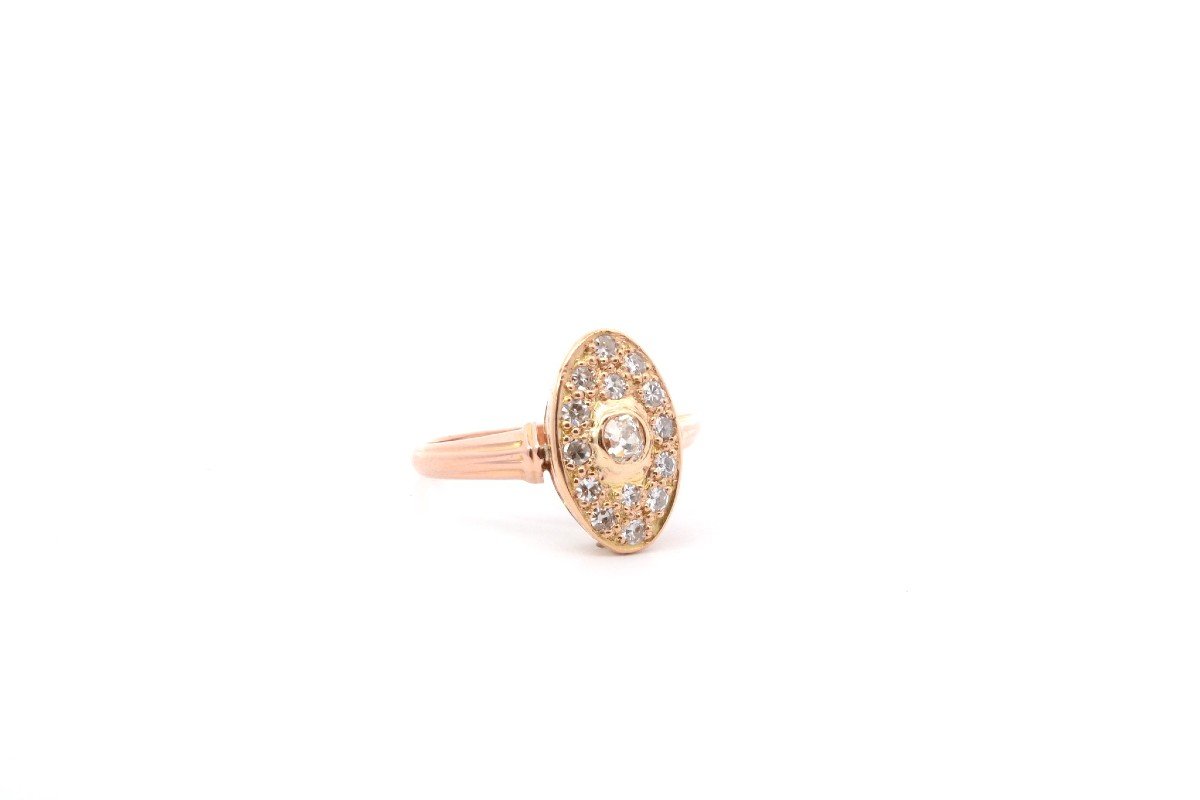 Bague Vintage Diamants En Or 18k-photo-3