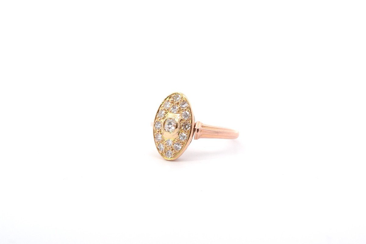 Bague Vintage Diamants En Or 18k-photo-4