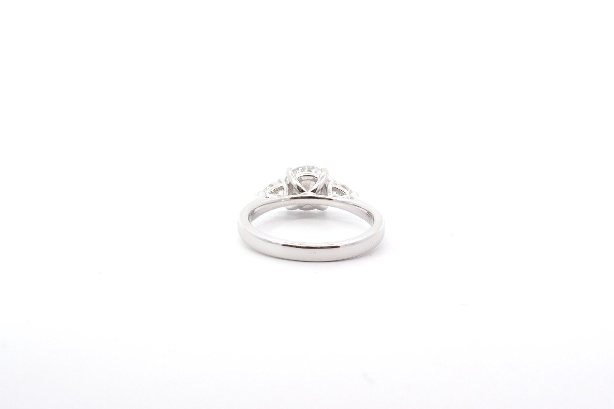 Bague diamant 1,11cts G/10X en platine-photo-1