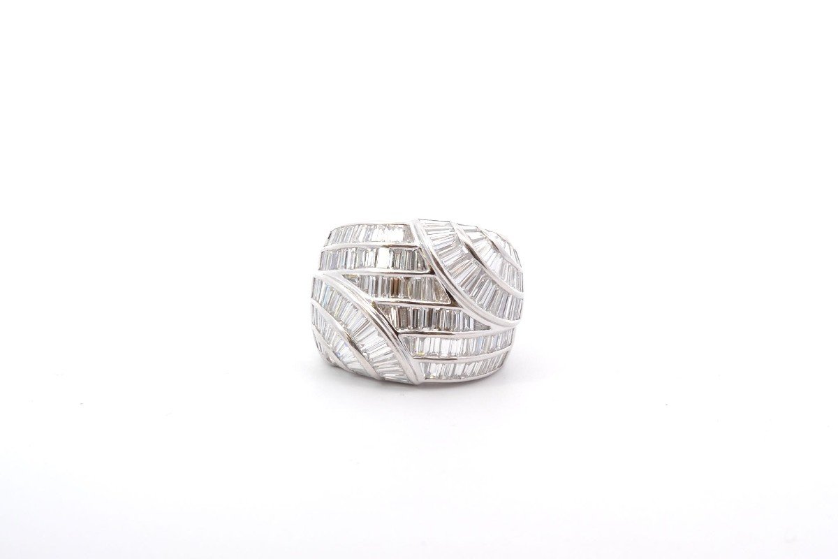 18k White Gold Diamond Pave Ring-photo-2