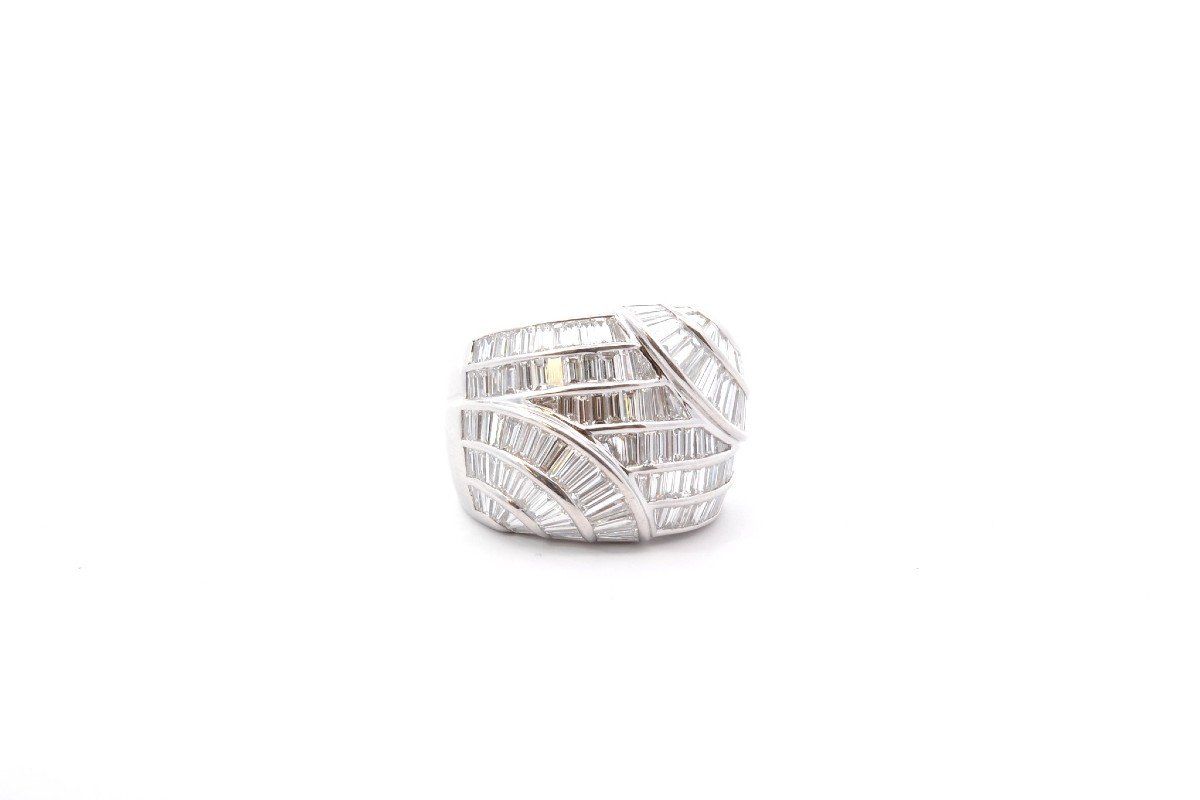 18k White Gold Diamond Pave Ring-photo-3