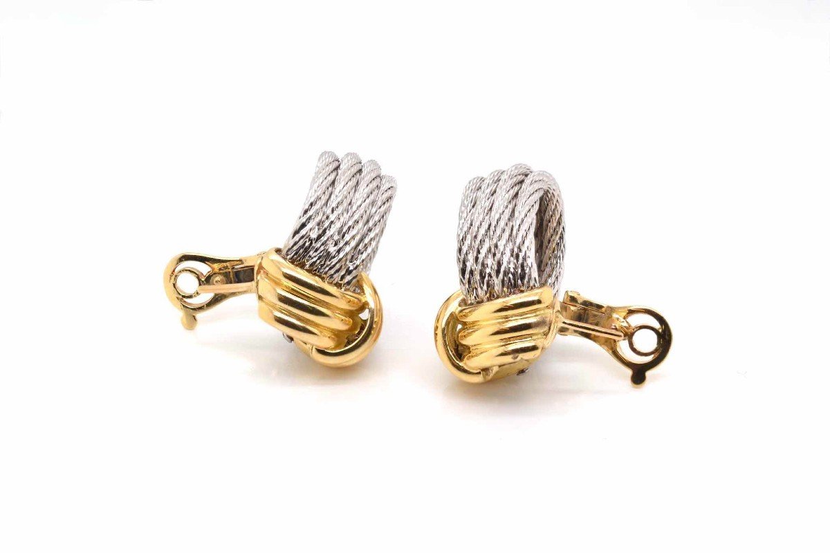 Fred Gold And Steel Force 10 Earrings