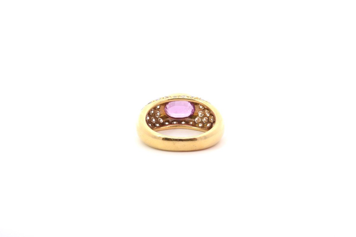 Vintage Pink Sapphire And Diamond Ring-photo-1