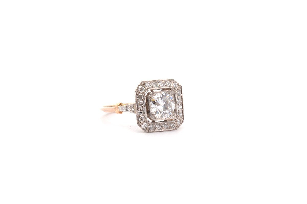 Art Deco Diamond Ring 0.88ct G/si1-photo-3