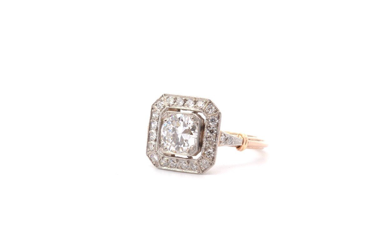 Art Deco Diamond Ring 0.88ct G/si1