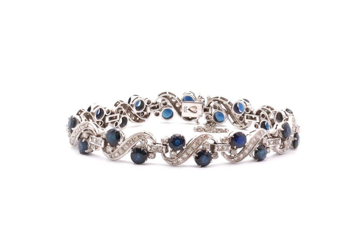 Vintage Sapphire And Diamond Bracelet