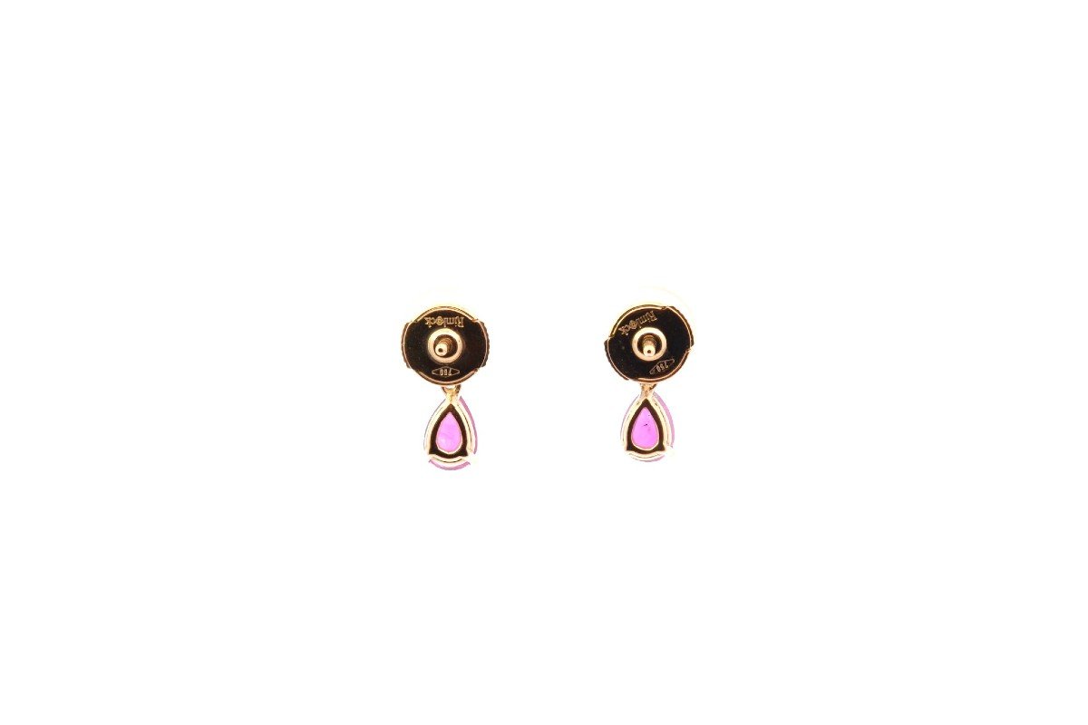 Boucles D’oreilles Rubis Et Diamants-photo-3