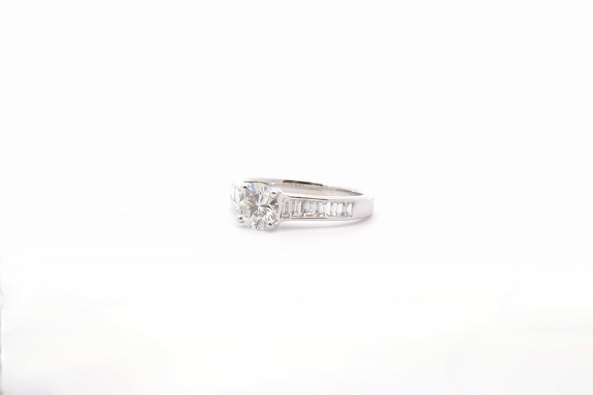 Bague Diamant 0,85ct G/vs2 En Or 18k-photo-4