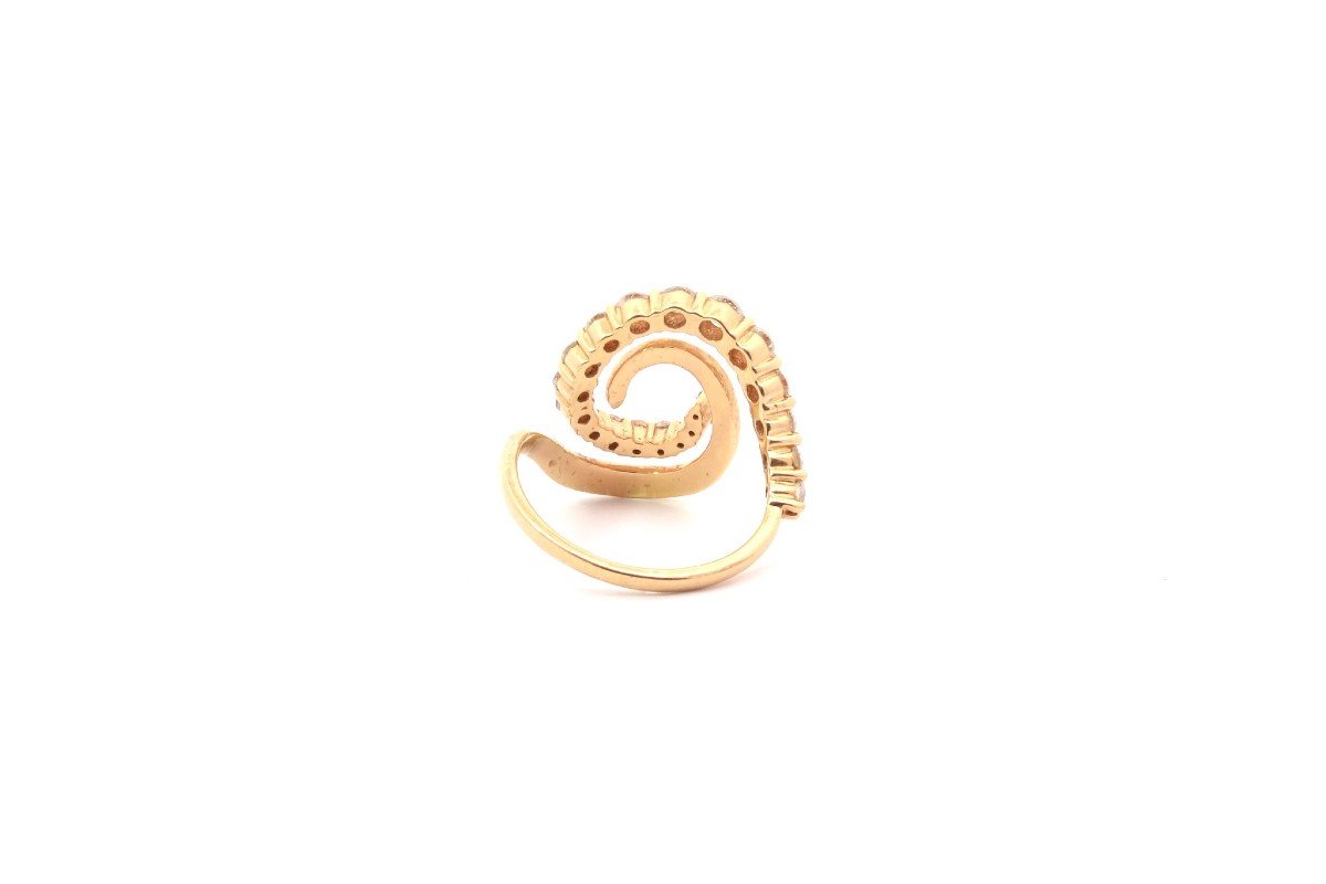 Bague Diamants En Or Jaune 18k-photo-1