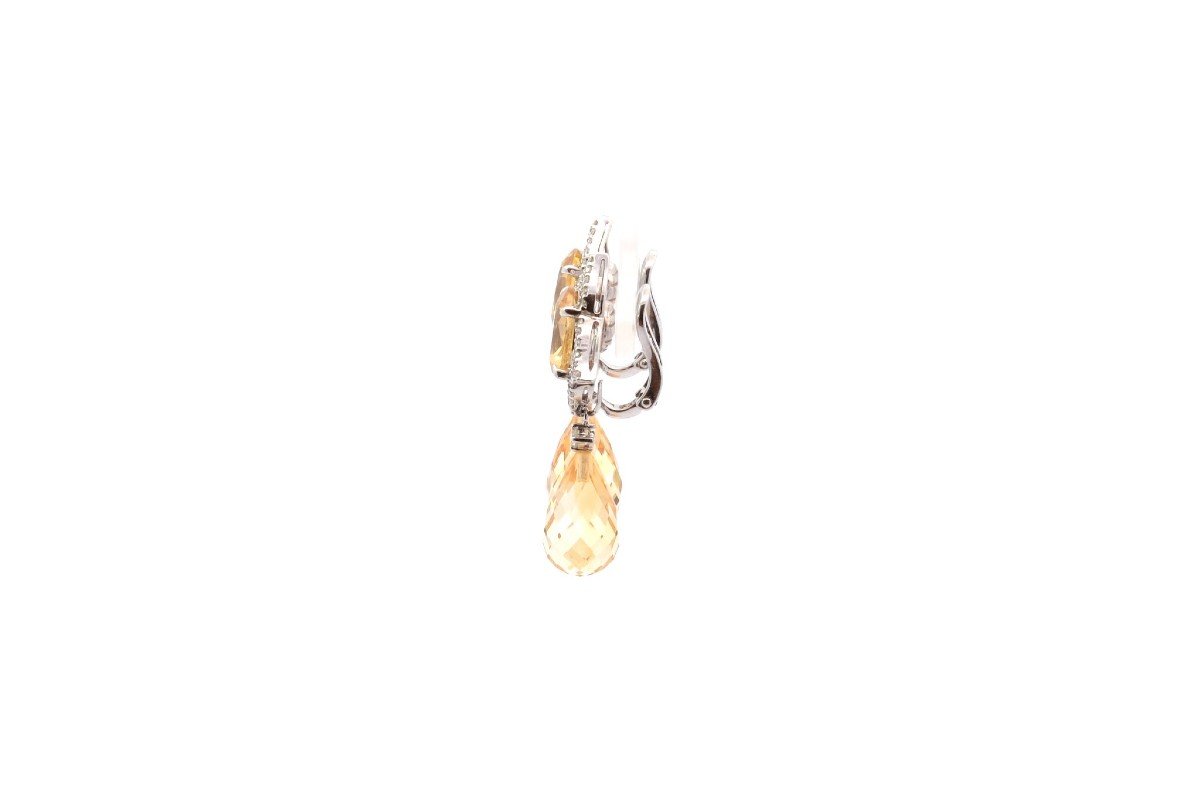 Citrine And Diamond Earrings-photo-4