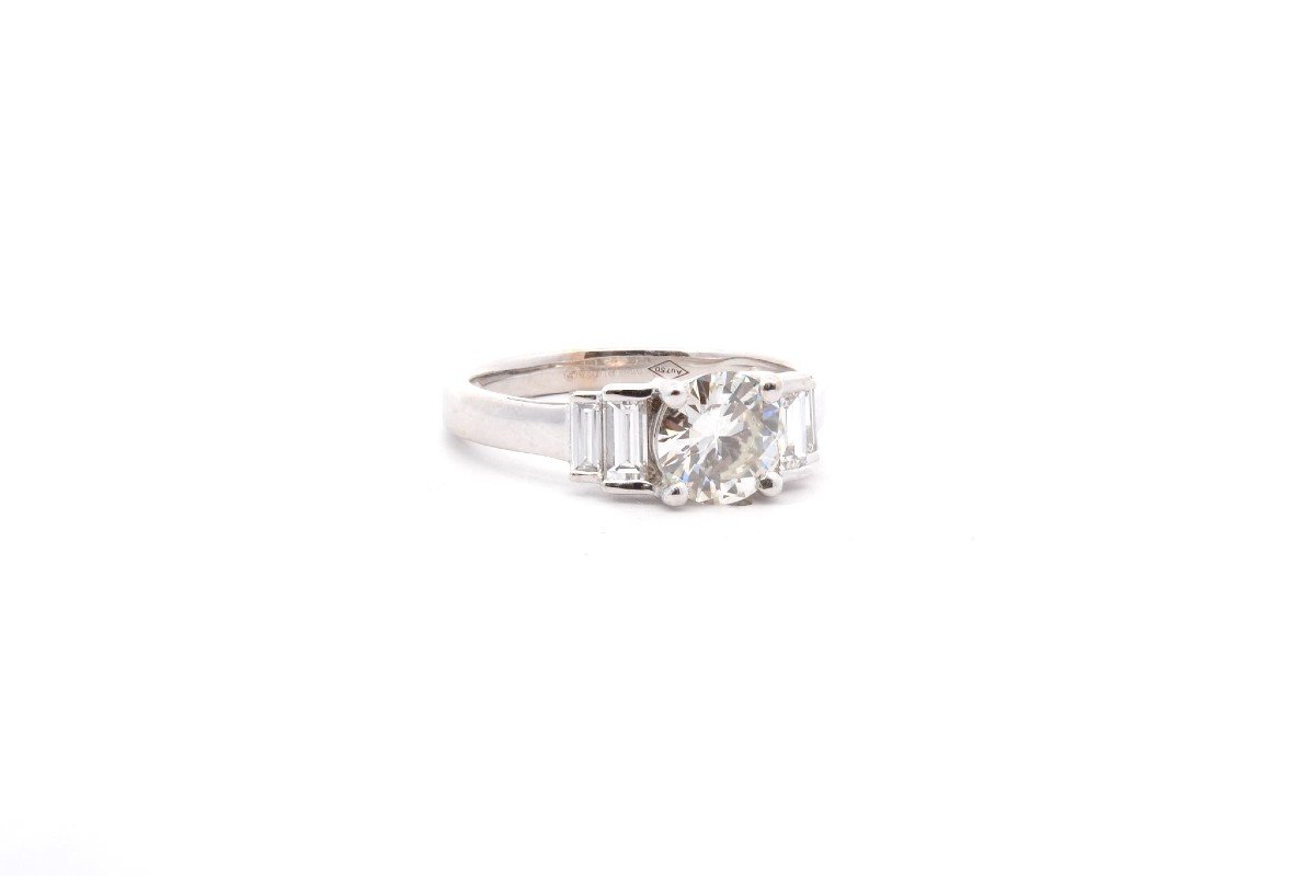 Bague Diamant 0,99ct I/vs1 En Or 18k-photo-3