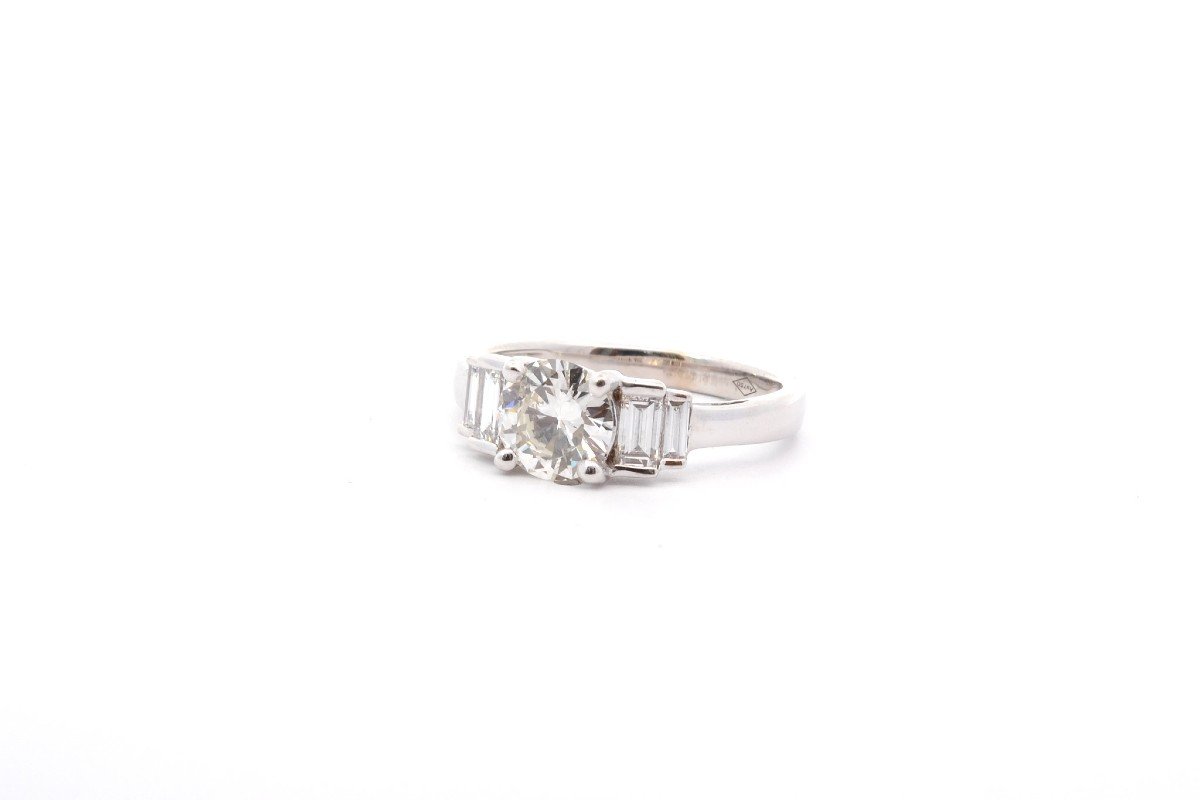 Bague Diamant 0,99ct I/vs1 En Or 18k-photo-4