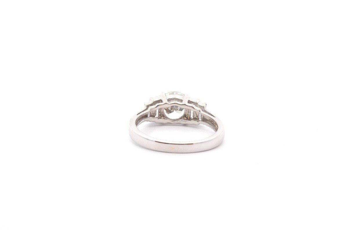 Bague Diamant 0,99ct I/vs1 En Or 18k-photo-1