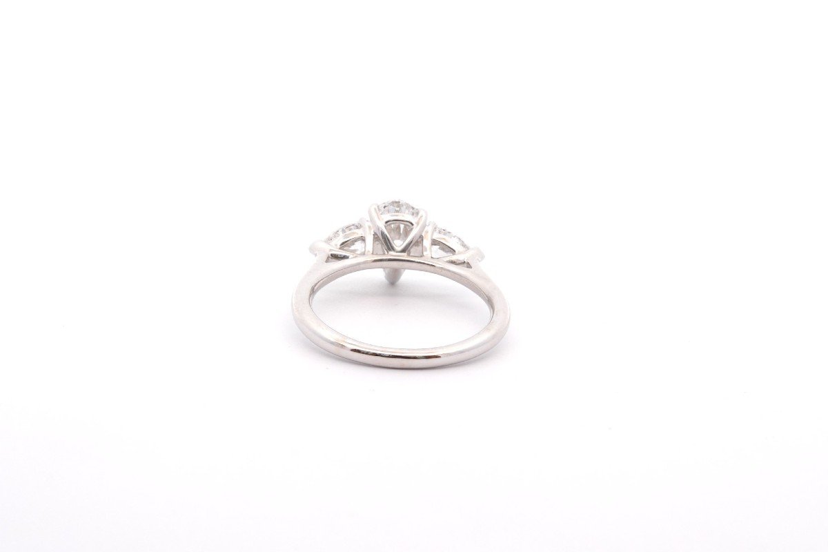 1ct D/si2 Pear Diamond Ring In 18k Gold-photo-1