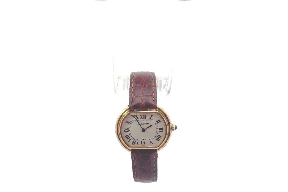 Cartier Ellipse Watch In 18k Yellow Gold-photo-2