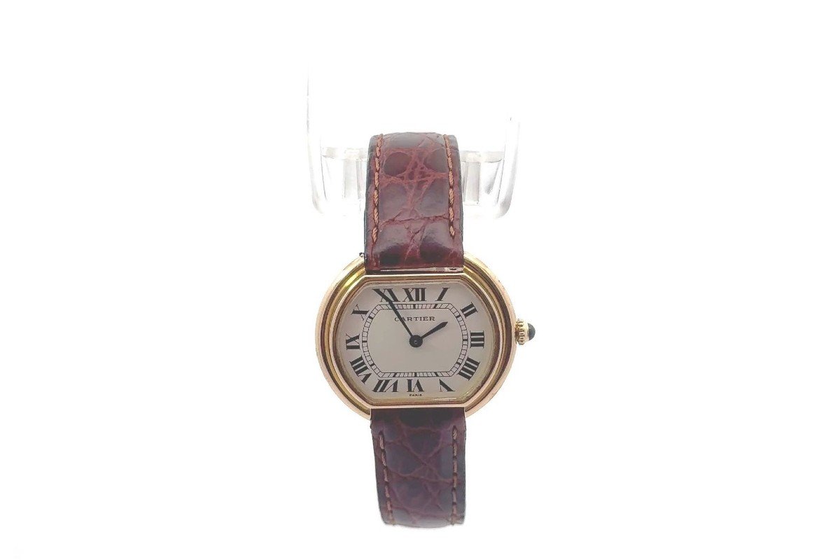 Cartier Ellipse Watch In 18k Yellow Gold