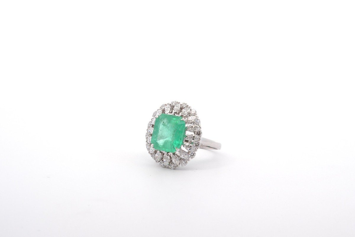 Emerald Ring 3.97cts And Diamonds-photo-4