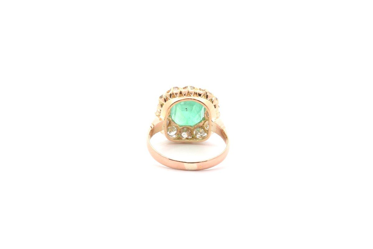 Antique Emerald Ring 2.52cts And Diamonds-photo-1