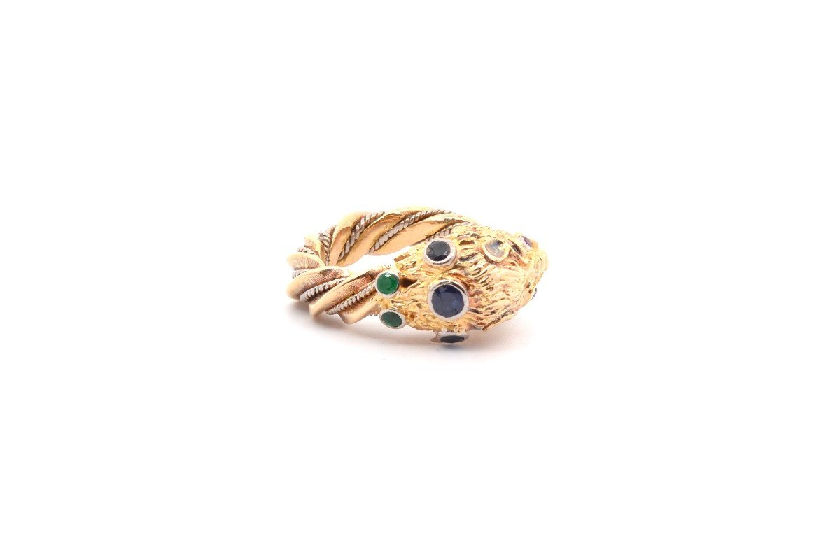 Lalaounis Style Ring In 18k Gold-photo-3