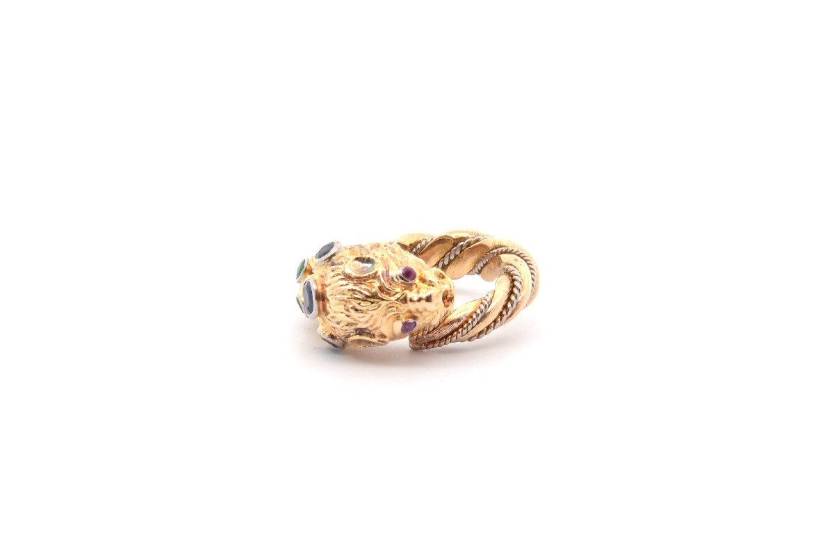 Lalaounis Style Ring In 18k Gold-photo-4