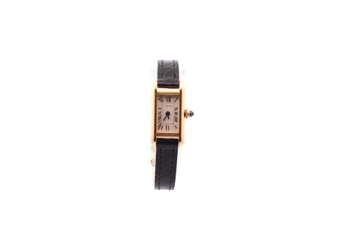 Cartier Mini Tank Watch In 18k Yellow Gold-photo-2