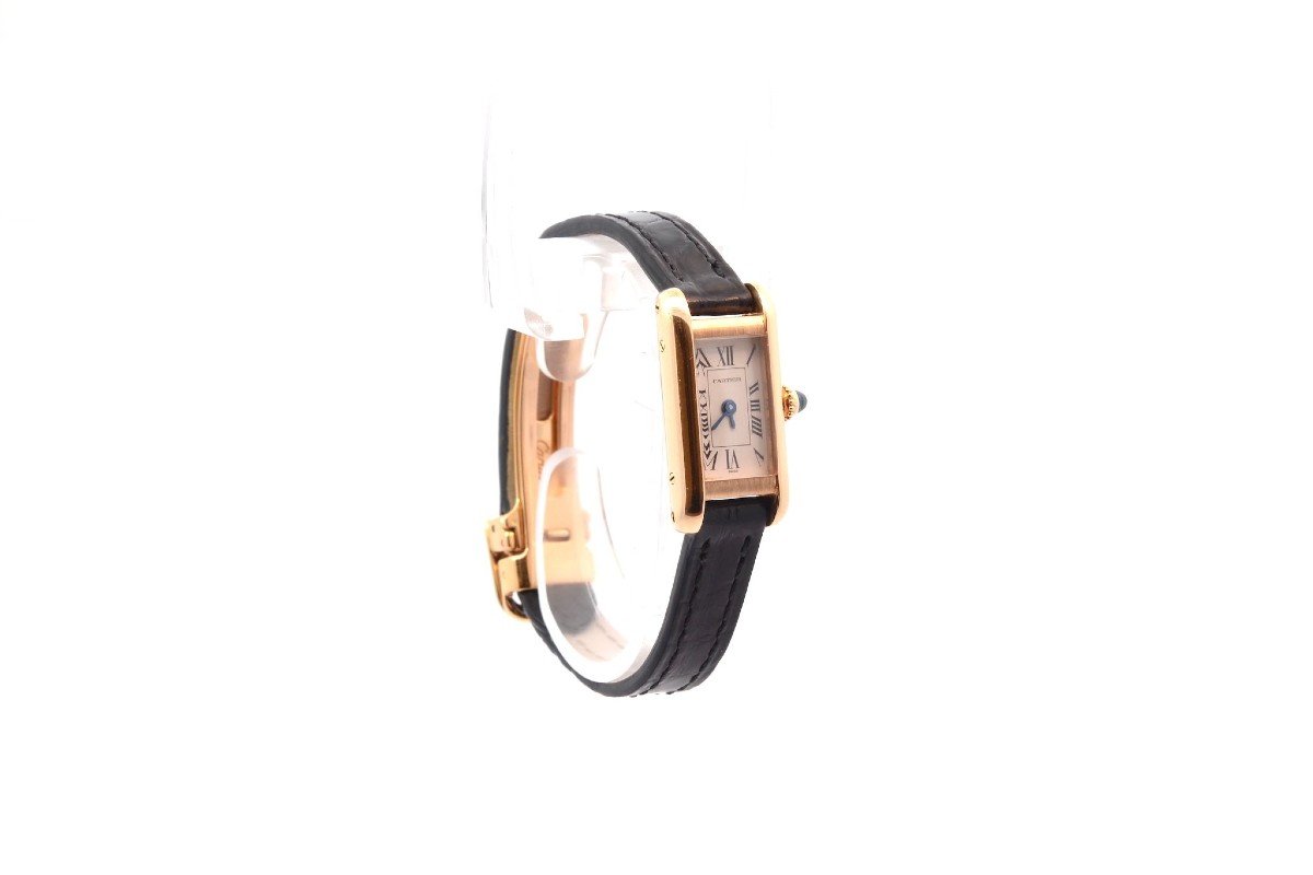 Cartier Mini Tank Watch In 18k Yellow Gold-photo-3