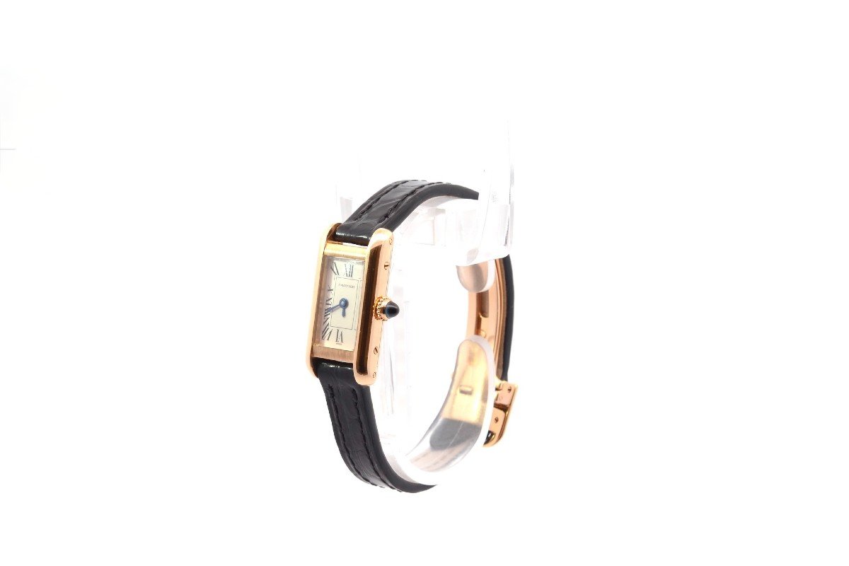 Cartier Mini Tank Watch In 18k Yellow Gold-photo-4