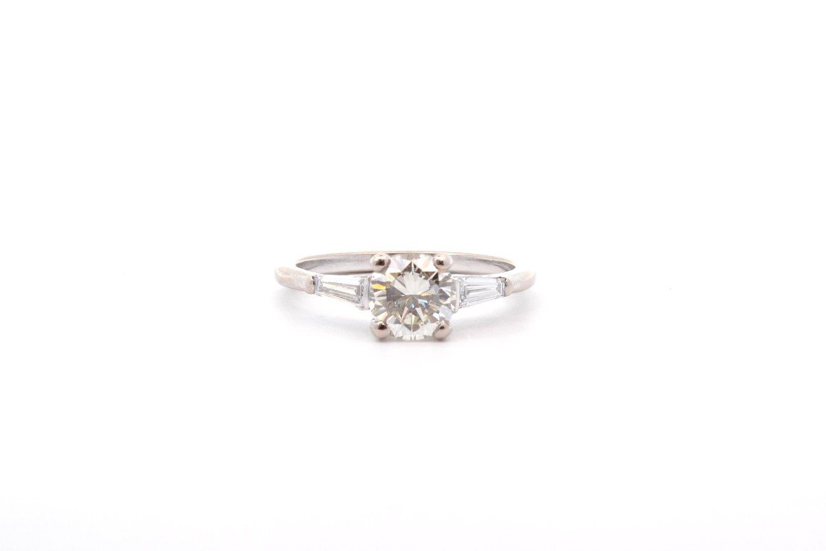 Bague Diamant 1,05cts K/vvs1 En Or 18k-photo-2