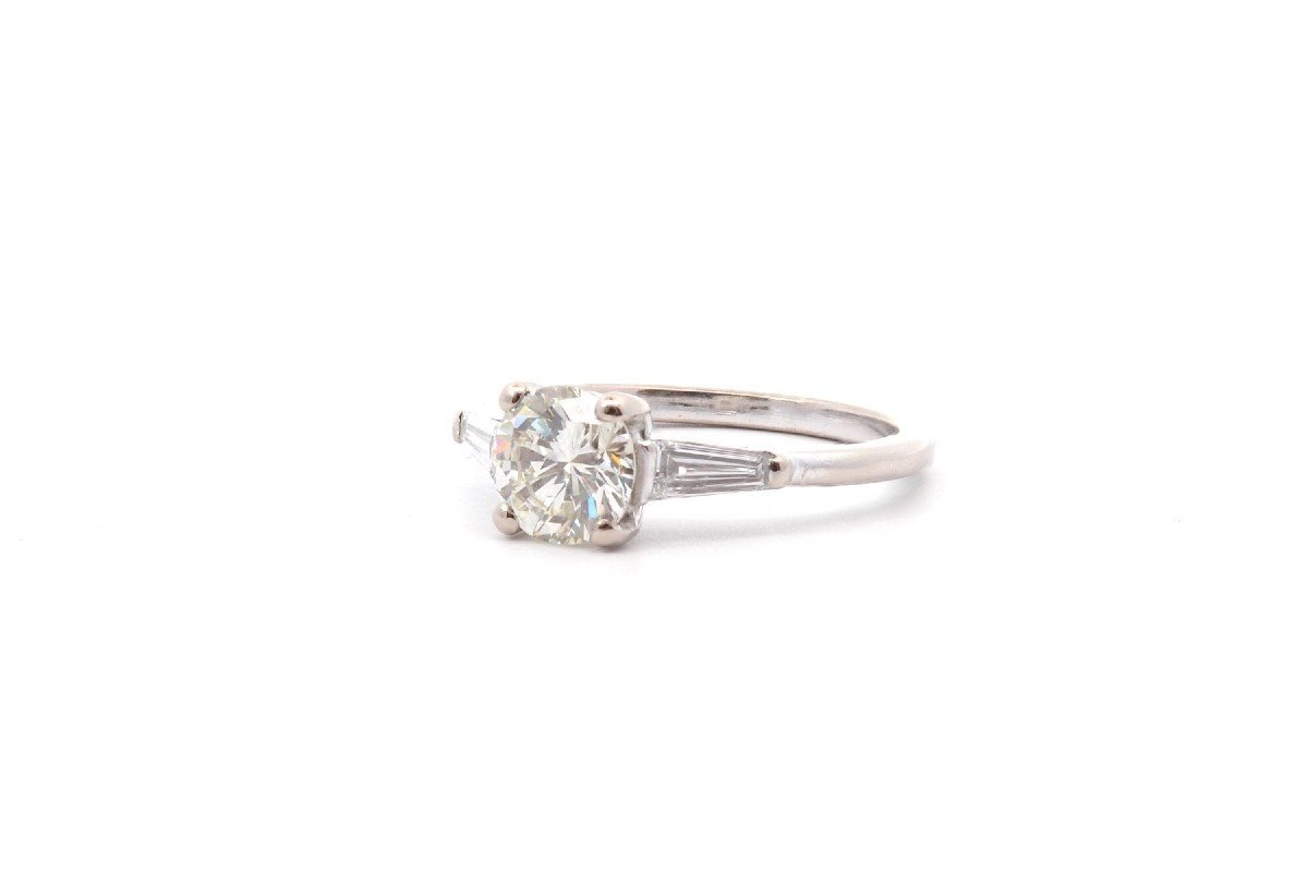 Bague Diamant 1,05cts K/vvs1 En Or 18k-photo-4