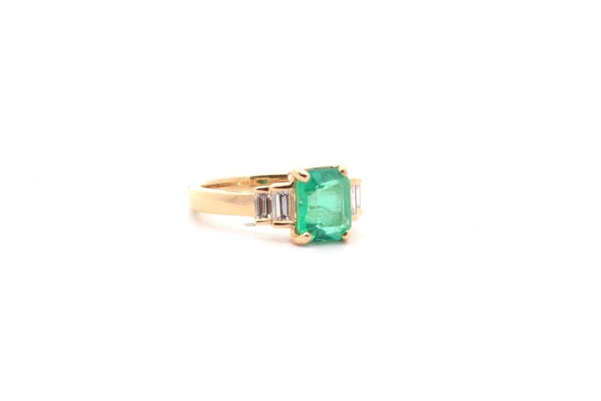 Emerald Ring 1.53 Cts And Diamonds-photo-3