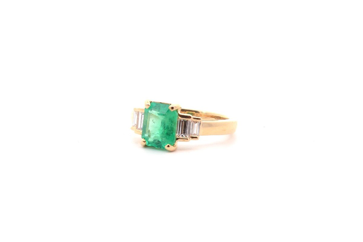 Emerald Ring 1.53 Cts And Diamonds-photo-4