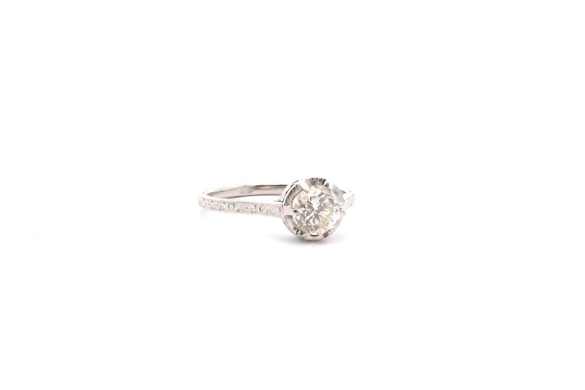 Vintage Diamond Ring In Platinum-photo-3