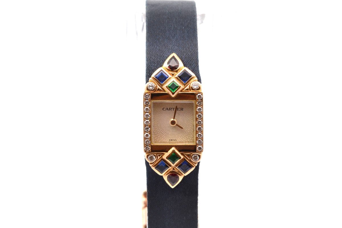 Cartier St Petersburg Watch In 18k Gold-photo-3