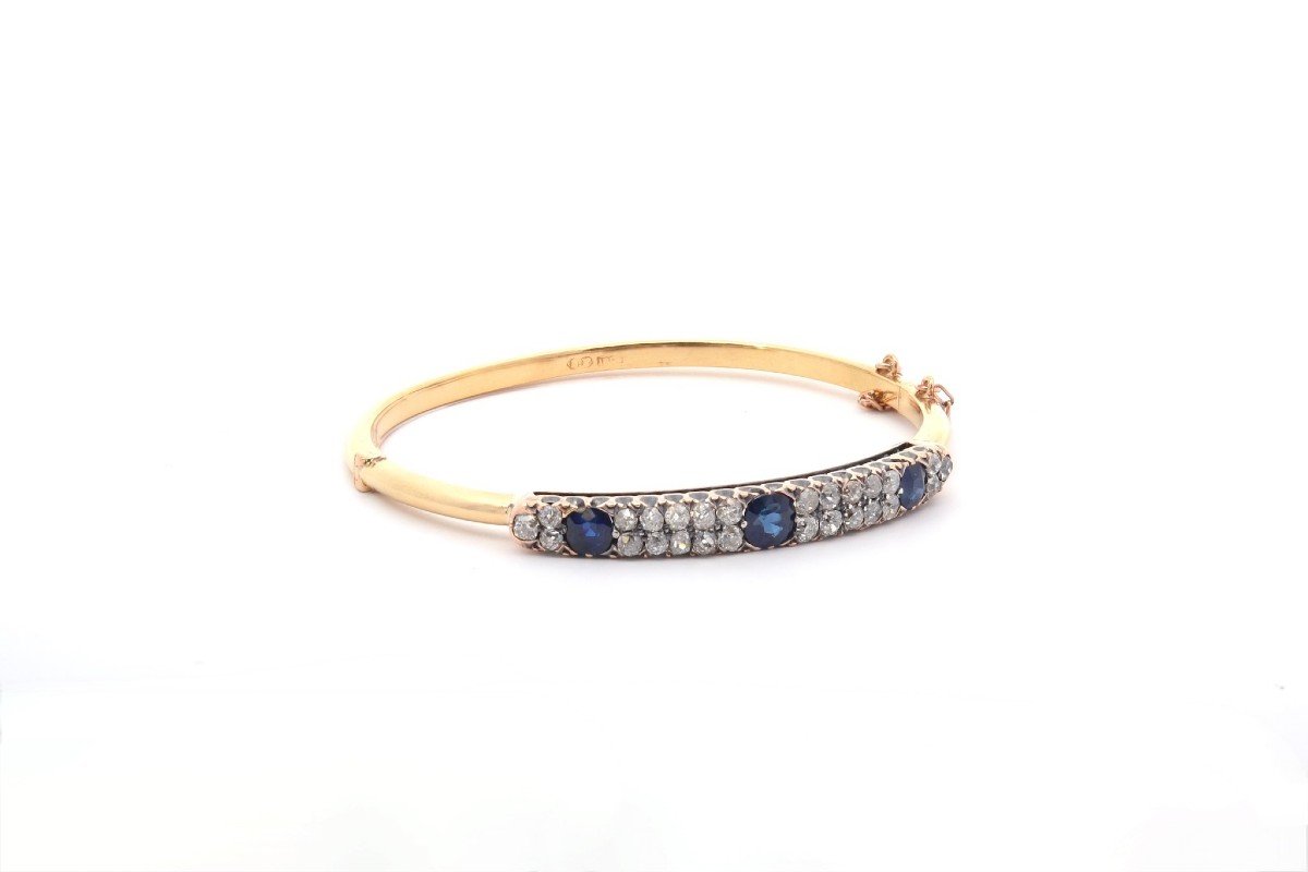 Bracelet Vintage Saphirs Et Diamants-photo-3