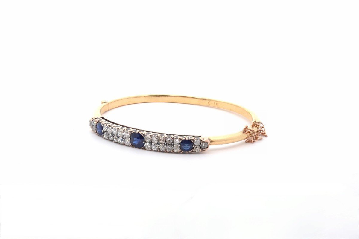 Bracelet Vintage Saphirs Et Diamants-photo-4