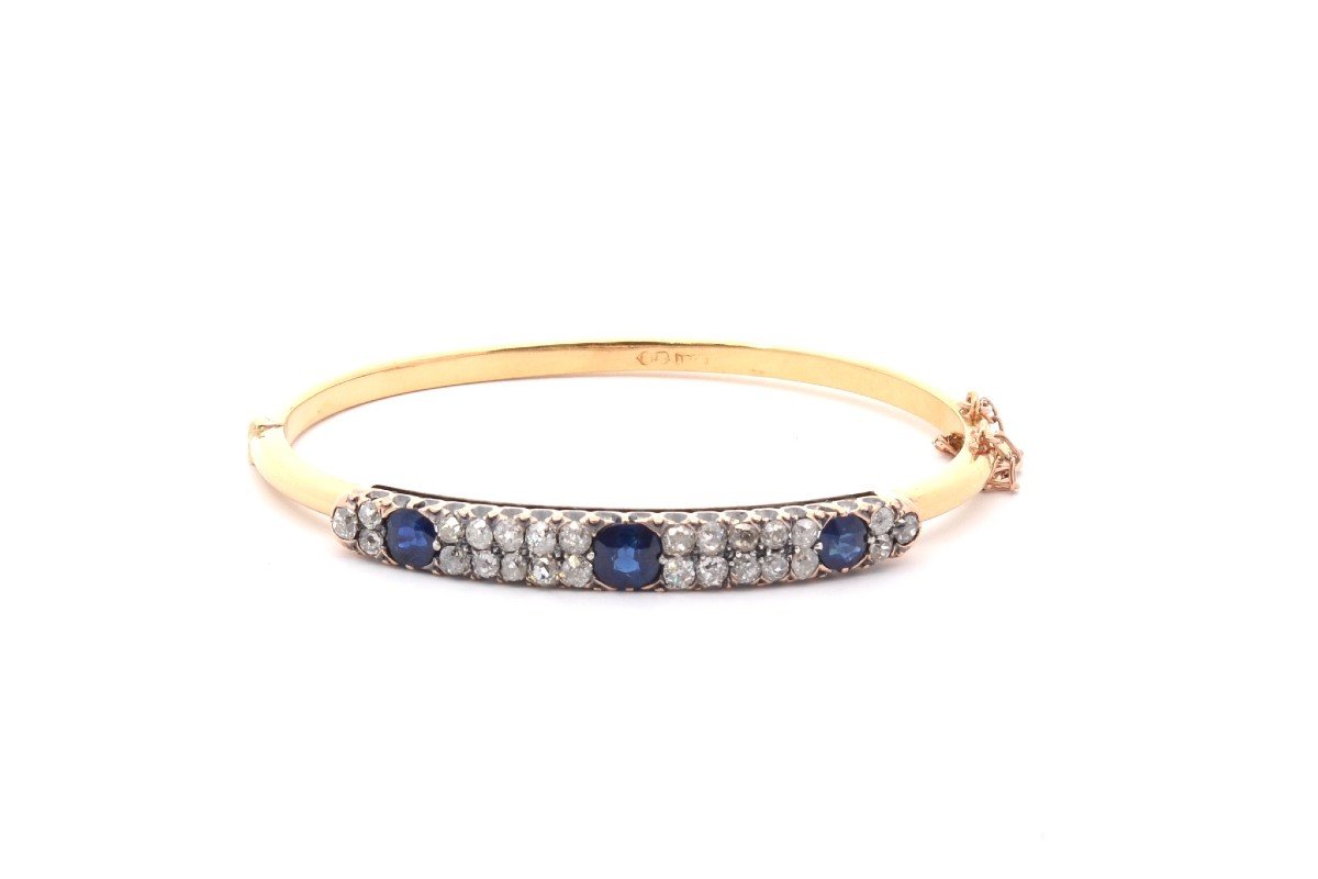 Bracelet Vintage Saphirs Et Diamants