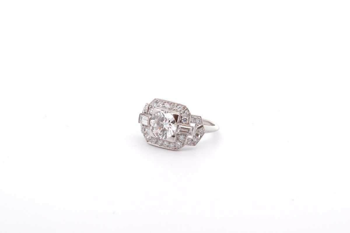 Vintage Diamond Ring 1.37cts G/si2-photo-4