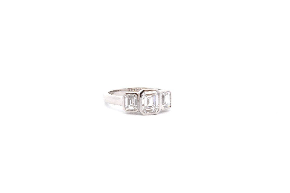 Bague Diamant Taille émeraude 1,03cts F/si2-photo-3