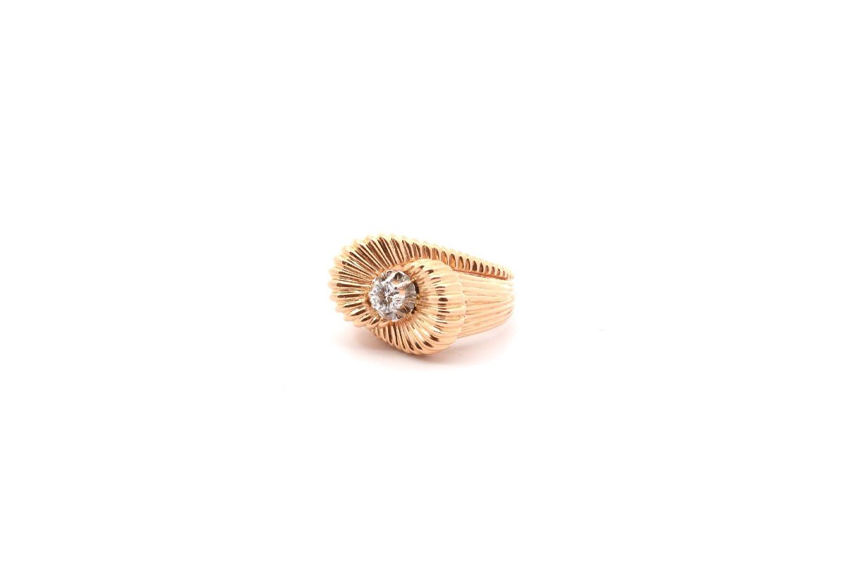 Bague Vintage Diamant En Or 18k-photo-4