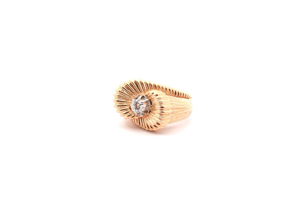 Bague Vintage Diamant En Or 18k