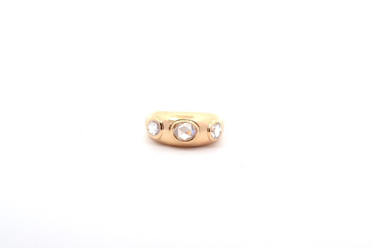 Bague Vintage Diamants En Or Jaune-photo-2