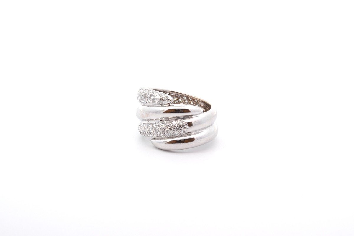 18k White Gold Diamond Ring-photo-4