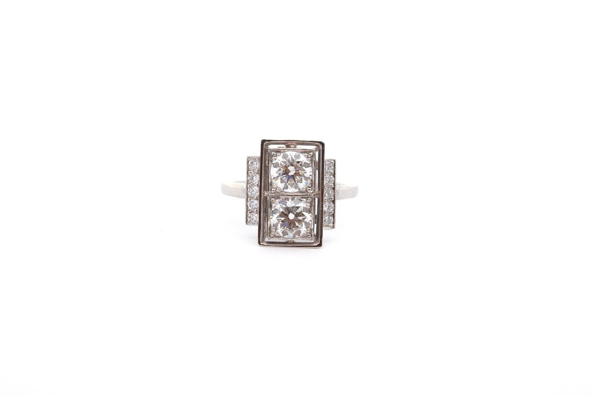 Vintage Diamond Ring In Platinum-photo-2