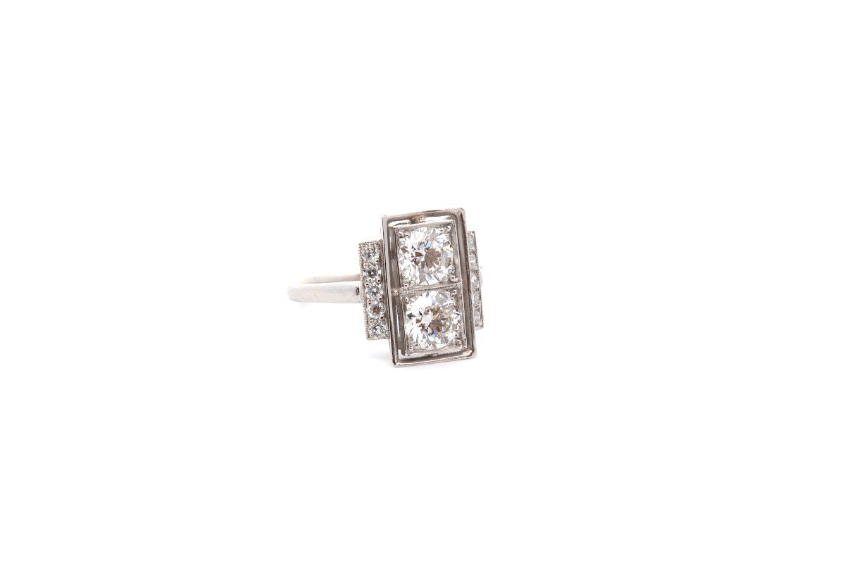 Vintage Diamond Ring In Platinum-photo-3