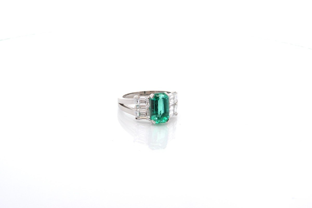 2.56ct Colombian Emerald And Diamond Ring-photo-3