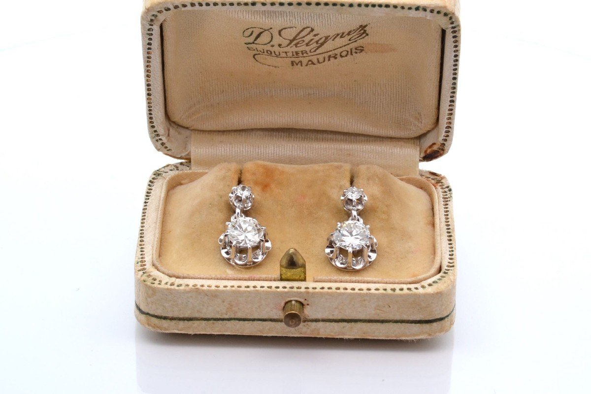 Boucles D’oreilles Vintage Diamants-photo-4